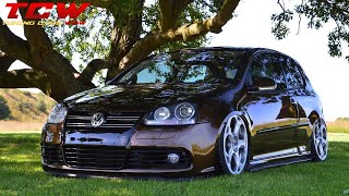 Bagged VW Golf Mk5 4 motion on Lambo Rims Project by Caroline