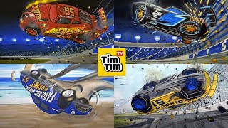 Compilation - Wild Airborne Car Crash Scene in CARS 3 . Drawing and Coloring Pages | Tim Tim TV