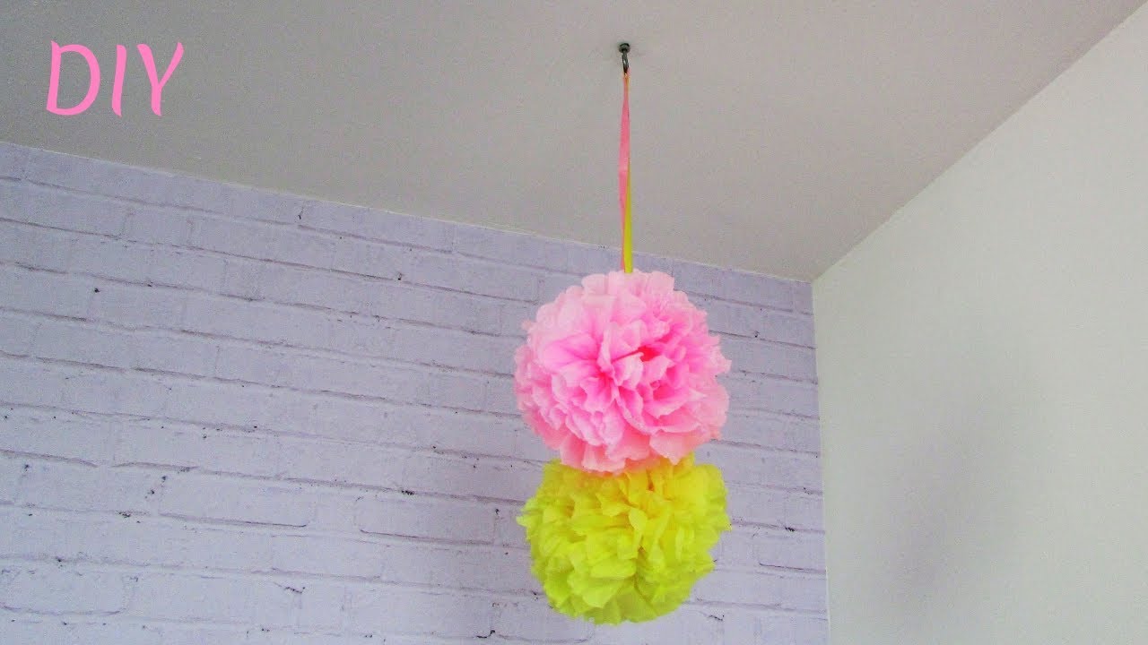 DIY Pompom gigante feito com papel crepom🌸 - thptnganamst.edu.vn