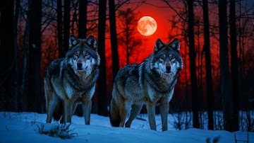 Wolves howling in the night. 🐺 8 hours of wolf sounds