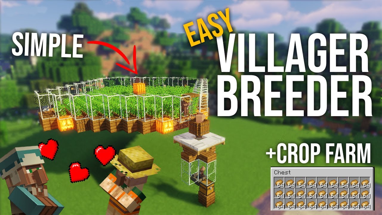 Insanely Simple Villager Breeder 1.16+ | Infinite & Efficient Farm - YouTube