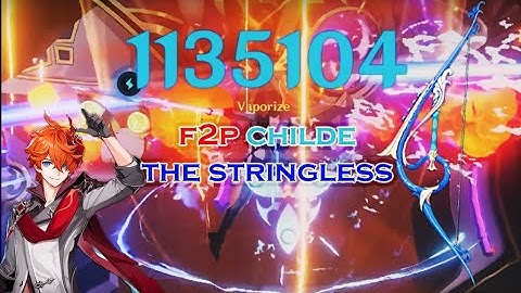 F2p childe | tartaglia c0 build with the stringless #genshinimpact #genshin