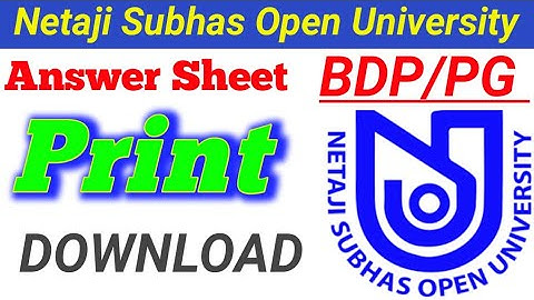 NSOU BDP/PG Download Answer Sheet | How to Download BDP/PG Answer Sheet | #bdp #pg #nsou