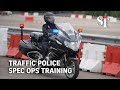 Training with the traffic police special operations team