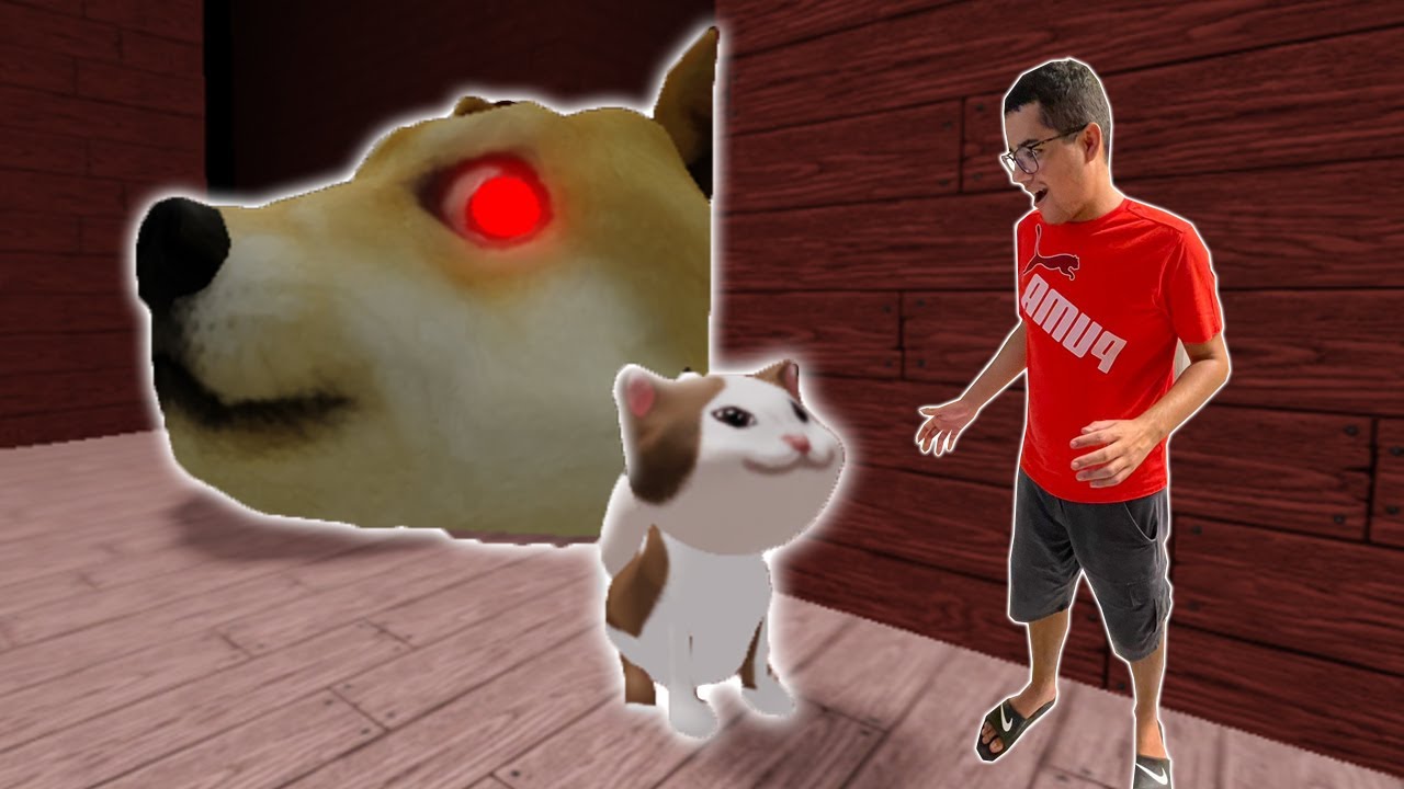 TENTE SALVAR OS GATINHOS DA CABEÇA DE CACHORRO GIGANTE!!! (DOGE HEAD  ESCAPE) 