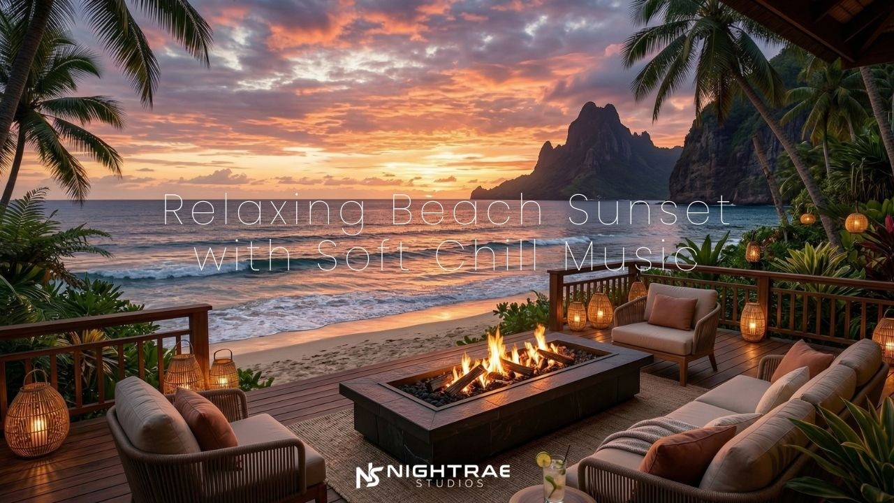 Relaxing Beach Sunset with Soft Chill Music - 2 hours (4k) - YouTube