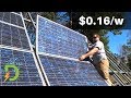 Mounting Cheap Solar Panels on DIY Frame 3.16 KW