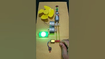 Generating electricity by driving three dynamo motors with a mini dc motor_ DC Motor #dcmotor #short