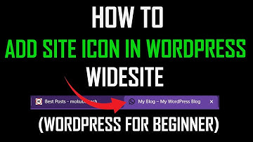 How to Add Site Icon in Wordpress Widesite