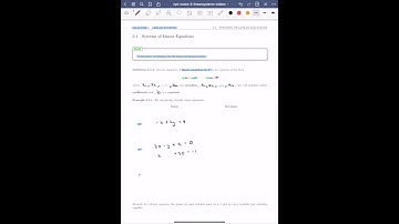 Linear Algebra 3.1 - Systems of Linear Equations (1 of 2)