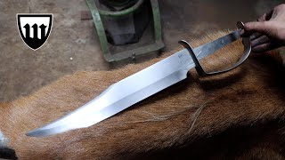 Forging a D guard bowie knife, part 3, making the guard.