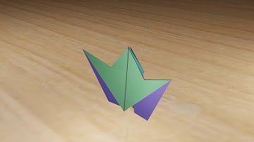 Blender 2.82 LTS animation - origami butterfly
