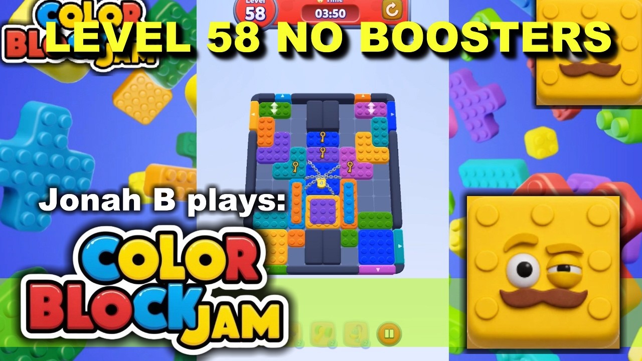 Color Block Jam Level 58 No Boosters - YouTube