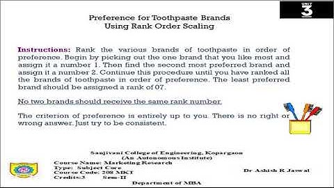 208 MARKETING RESEARCH UNIT 3 (VIDEO 3) Measurement and Scaling