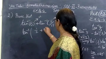 11th B-Maths [Part-63] Ex 4.4-2 Trigonometry Gomathi dharmarajan