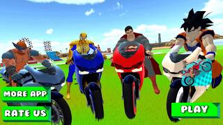 Bike Racing Games - Superheroes city Stunt racing 2018 - Gameplay Android free games screenshot 5
