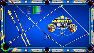 8 ball pool Manchester Quays 38 Ring ? Win Streak Free Cue