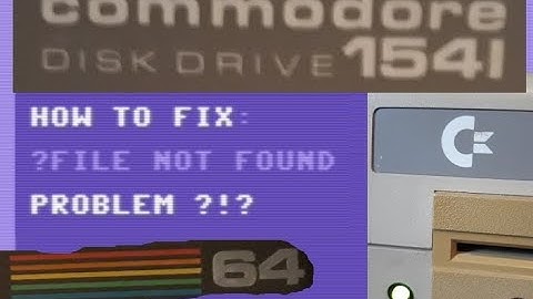 Commodore 1541 disk drive: The common READ-PROBLEMO and HOW TO FIX IT!