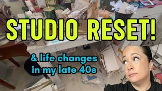 Studio Reset! Hang out with me while I refresh and organize my art studio/ office space