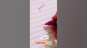 how to sign for Amber?❤/letter a signature style#ideas#signature#love#music#foryou#explore#shortfeed