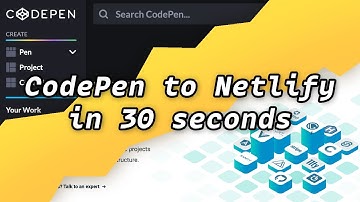 Deploy CodePen to Netlify in less than 30 seconds!