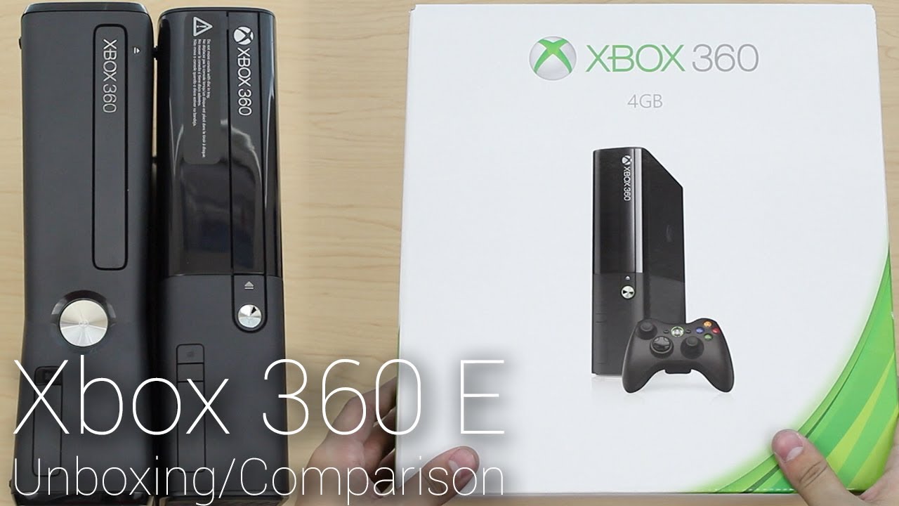 en progreso Leer Volverse New Xbox 360 E Unboxing & Comparison to Xbox 360 Slim - YouTube