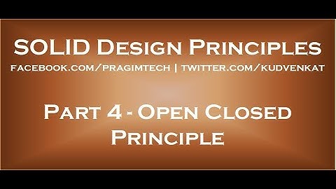 Open Gesloten Principe