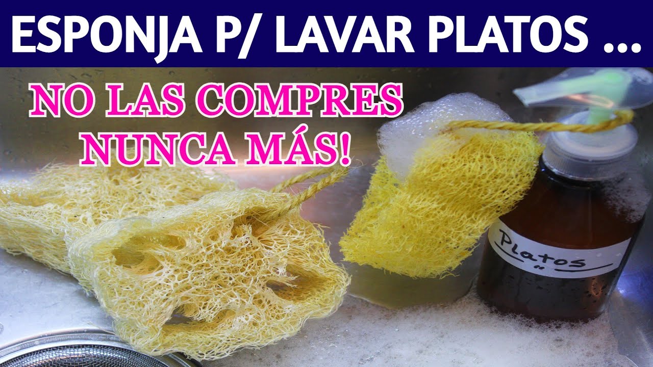 🌺 mira cómo hago y usos MIS ESPONJAS  PARA LAVAR LOS PLATOS / Dulce y Natural.