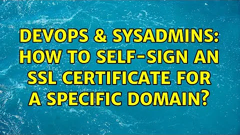 DevOps & SysAdmins: How to self-sign an SSL certificate for a specific domain?