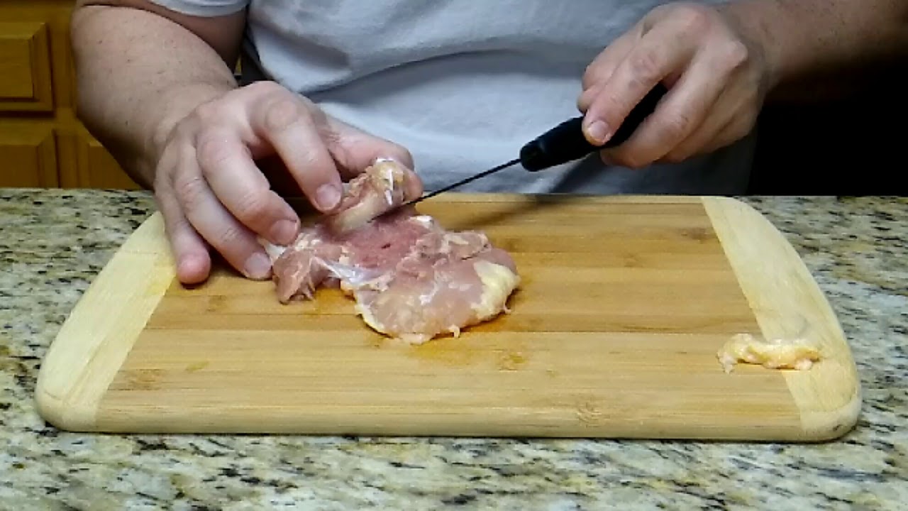 Easily Remove Bone From Chicken Thigh - YouTube