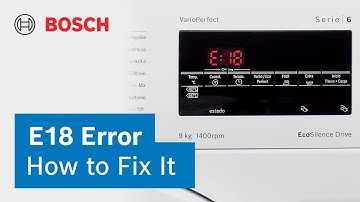 How to Fix Washing Machine E18 Error & Clear Drain Blockage | Bosch Home UK/Ireland