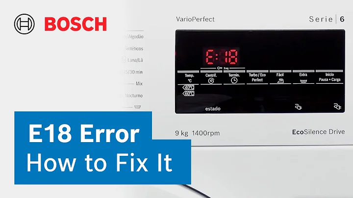 How to Fix Washing Machine E18 Error & Clear Drain Blockage | Bosch Home UK/Ireland