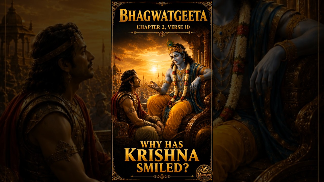 2.10 English Why Did Shri Krishna Smile When Arjuna Was Suffering? | Bhagavad Gita Shlok 2.10
