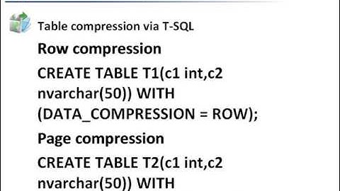 SQL Server 2008  Data Compression