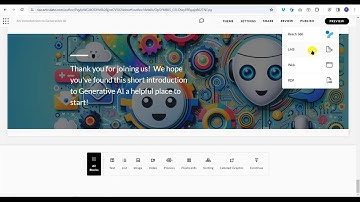 Creating microlearning using Rise 360: Explainer 6 of 6 - Publish the GenAI microlearning project