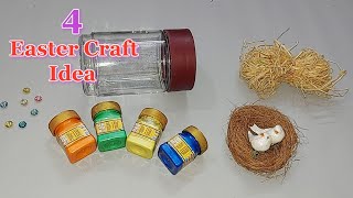 4 Budget friendly spring/Easter craft idea made with Glass jar | DIY Easter craft idea 🐰52 Wealth
