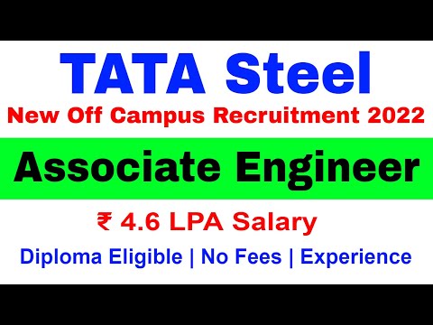 TATA STEEL Associate Engineer Recruitment 2022 | Tata Steel New Vacancy | Diploma Eligible | No Fees