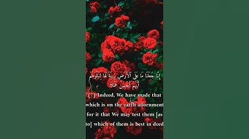 إنا جعلنا ما على الأرض زينة _ أية قصيرة _ سورة الكهف _ القارئ ؛ أسلام صبحي