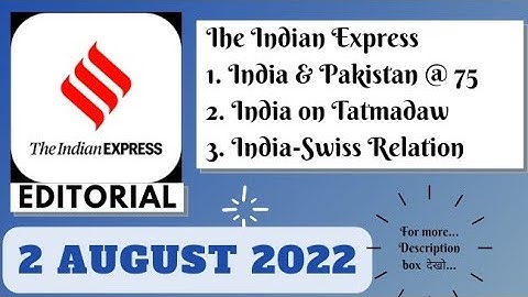 2nd August  2022 | Gargi Classes The Indian Express Editorials and Ideas Analysis | By R.K. Lata