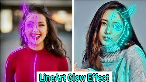 Tutorial Membuat LineArt Bercahaya || Tutorial Edit Foto || Lineart Infinite Design