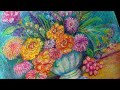 CARAN D'ACHE NEOCOLOR ii 84 Water Soluble Pastels | PRODUCT REVIEW | Floral Painting Demo