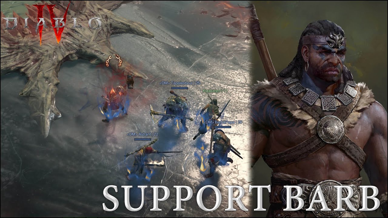 Best Support Barbarian Build Diablo 4, the key to your party !