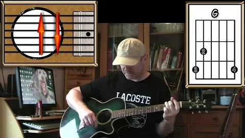 Wind Beneath My Wings - Bette Midler - Acoustic guitar Lesson (detuned by 1 fret) (easy)