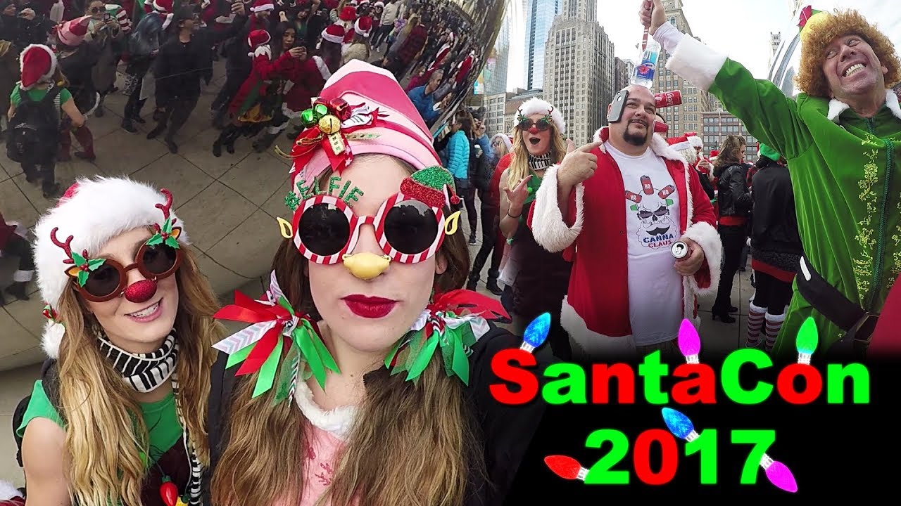 Partying at SantaCon! CHICAGO 2017 - YouTube