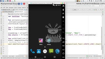 13   Kotlin android text view & Toast & list view