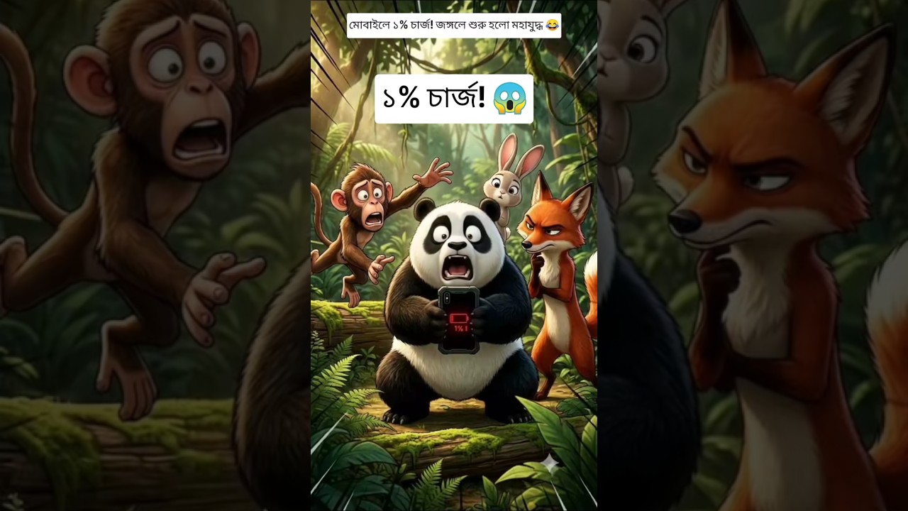 মোবাইলে ১% চার্জ! জঙ্গলে শুরু হলো মহাযুদ্ধ 😂