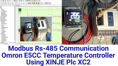 Modbus Rs-485 Communication Omron E5CC Temperature Controller Using XINJE Plc XC2