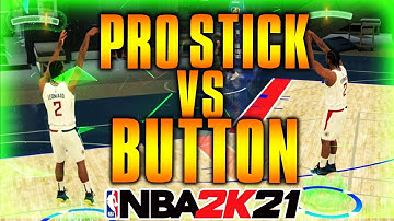 NBA 2K21 HOW TO SHOOT WITH THE PRO STICK VS BUTTON SHOOTING (HIGHER BOOST)
