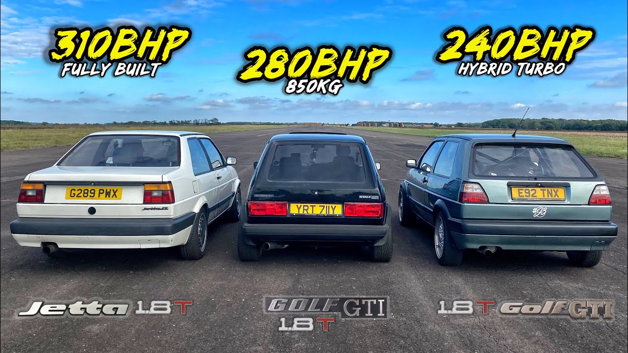 SLEEPER WARS.. 310HP JETTA vs 280HP MK1 GTI vs 240HP MK2 GTI