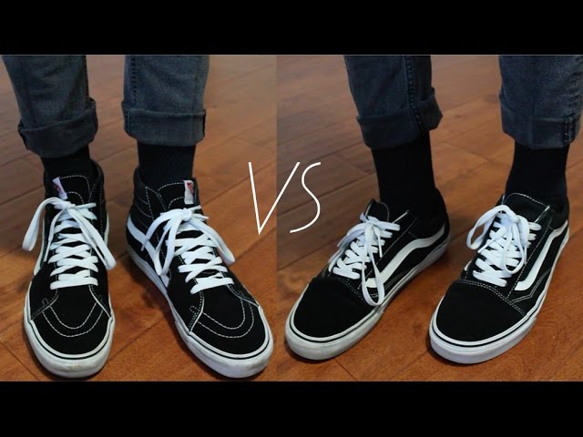 vans sk8 hi's vs vans old skools 